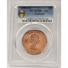 AUSTRALIA 1956 . ONE 1 PENNY . PROOF